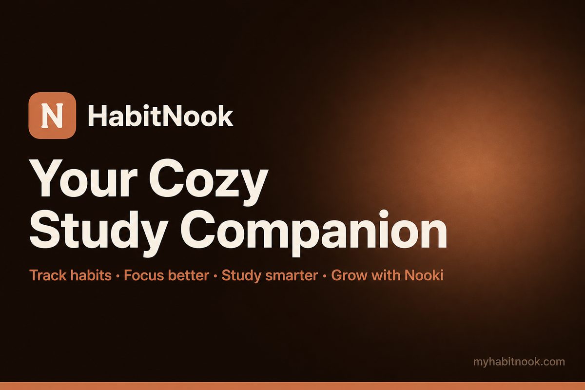 HabitNook — Your Cozy Study Companion
